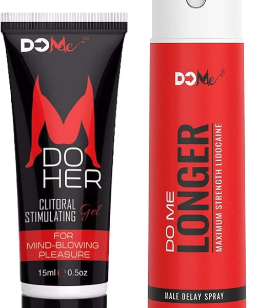 Do Me Female Arousal Gel and Delay Spray for Him Bundle