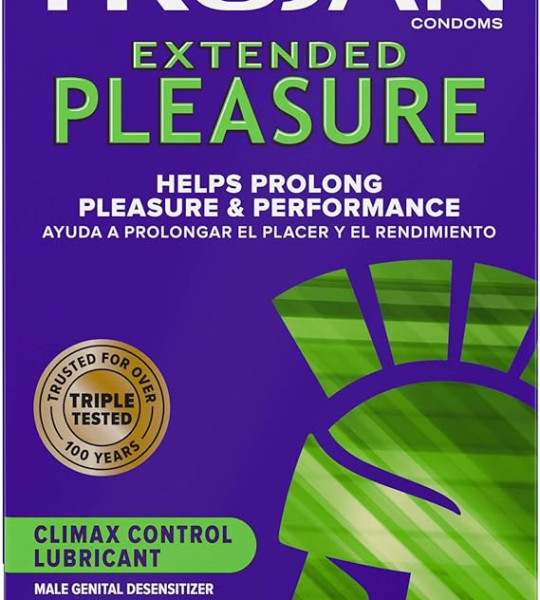 TROJAN EXTENDED PLEASURE Climax Control Extended Pleasure Condoms