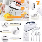 Electric Hand Beater Whisk Egg Beater Cake Baking 7 Speed 100w Silvercrest