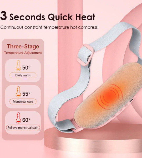 Electric Period Cramp Massager Vibrator Heating Belt