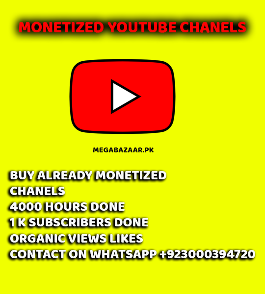 Monetized Youtube Chanel